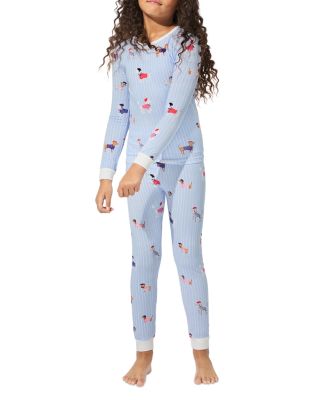 Girls' Cotton Knit Long Sleeve Pajama Set - Little Kid, Big Kid