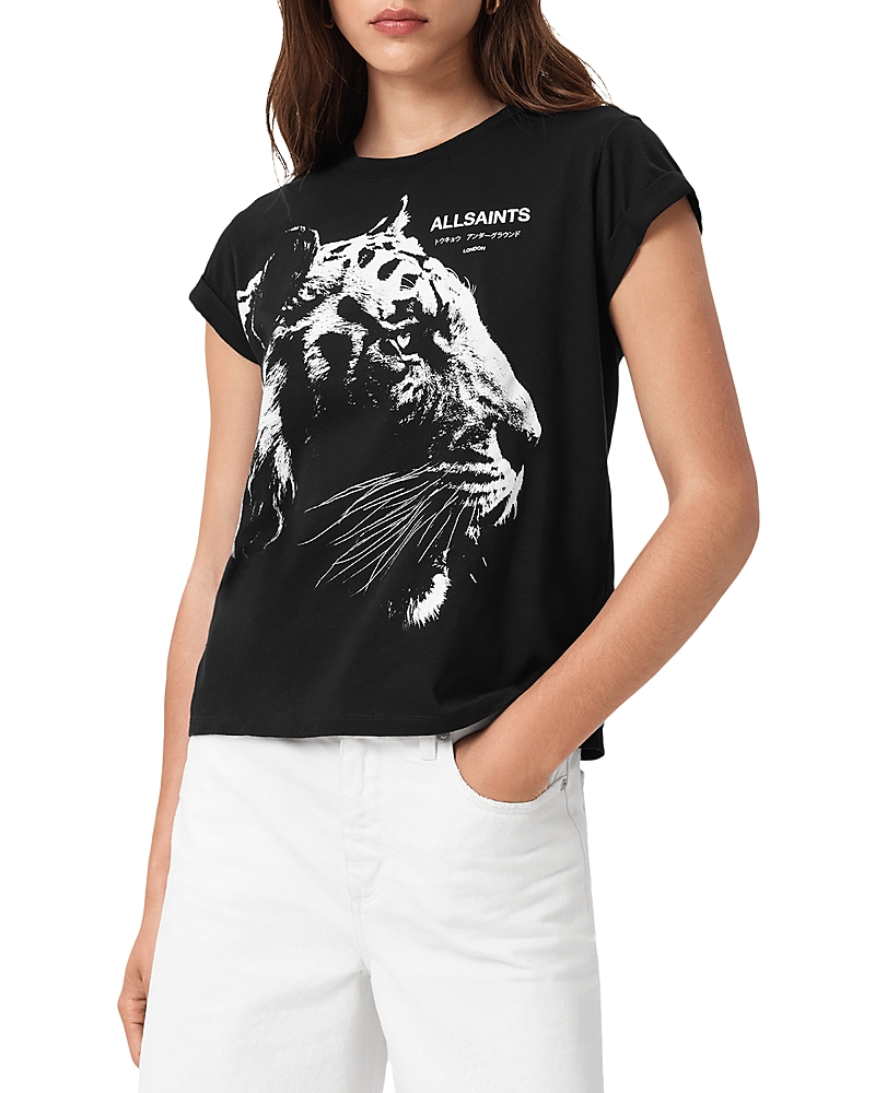 Allsaints Anna Crew Neck Short Sleeve T-shirt In Black