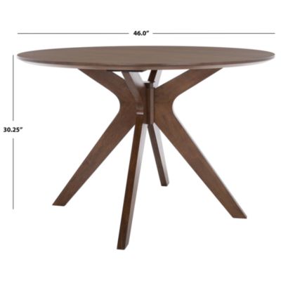 Carolee 46&amp;quot; Round Dining Table, Walnut