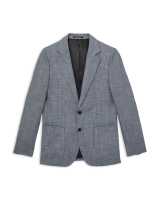 Slim Fit Prince of Wales Check Linen Blazer