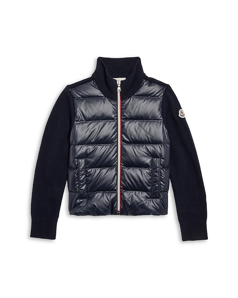 Moncler Boy's Puffer Combo Jacket In Blue
