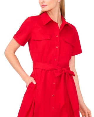 Shirt Dress with Self Belt