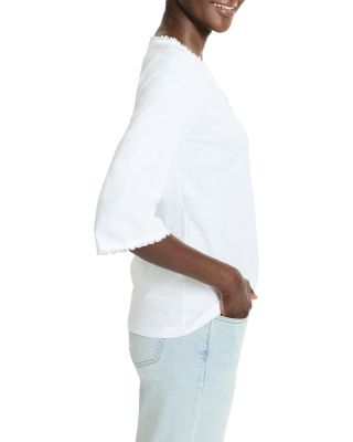 Fringe Trim 3/4 Sleeve Tee