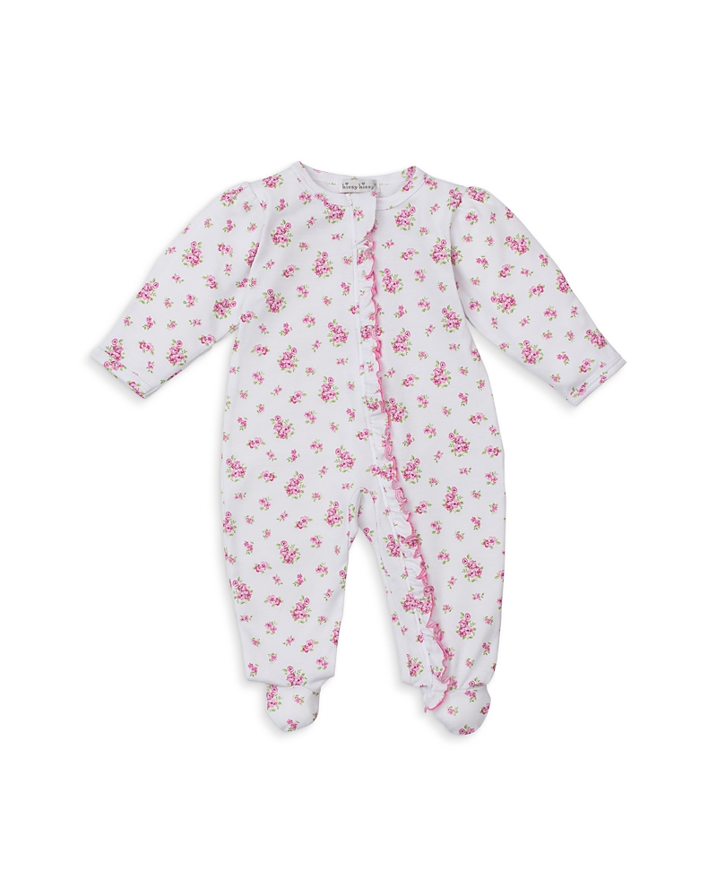 Kissy Kissy Girls' Velour Printed Footie - Baby In White