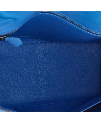 Kelly 28 Handbag Blue Evercolor with Gold Hardware