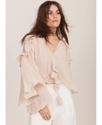  Women's Cape Ruffle Blouse