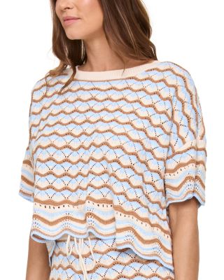 Sunchaser Scalloped Cover Up Crop Top