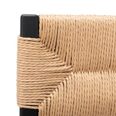 Cody Rattan Dining Chairs, Set of 2, Black/Natural