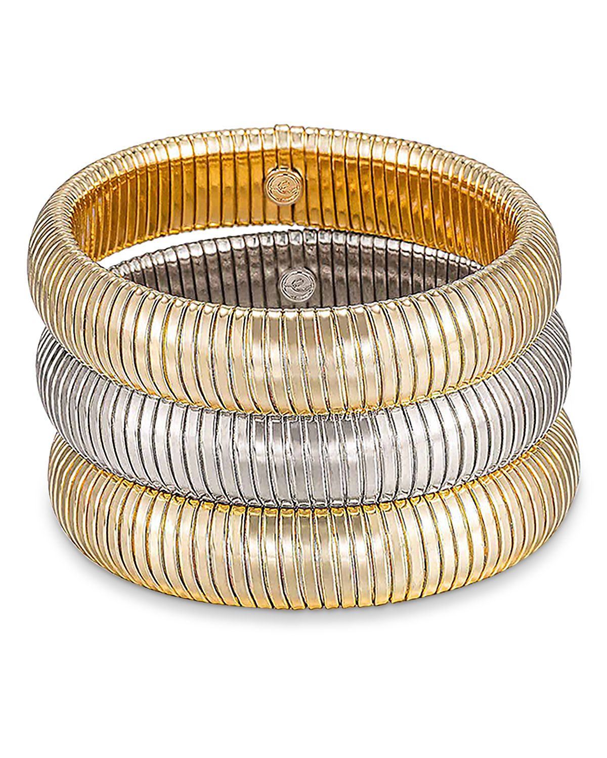 Ettika Flex Snake Chain Stretch Bracelet, Set of 3