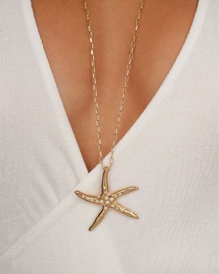 Starfish Luxe Pendant Necklace, 29.5"-34.5" 
