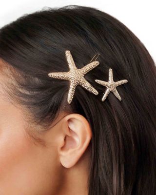 Starfish Hair Barrettes, Set of 2