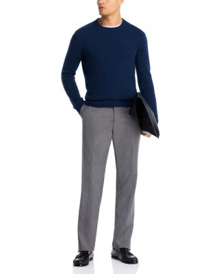 Deep Blue Cashmere Crewneck Sweater - Exclusive