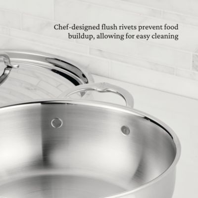 ProBond&amp;reg; Luxe 5-Quart Professional Clad Stainless Steel Essential Pan with Lid