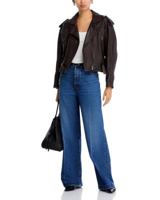 The Collegiate High Rise Wide Leg Jeans in Galactic