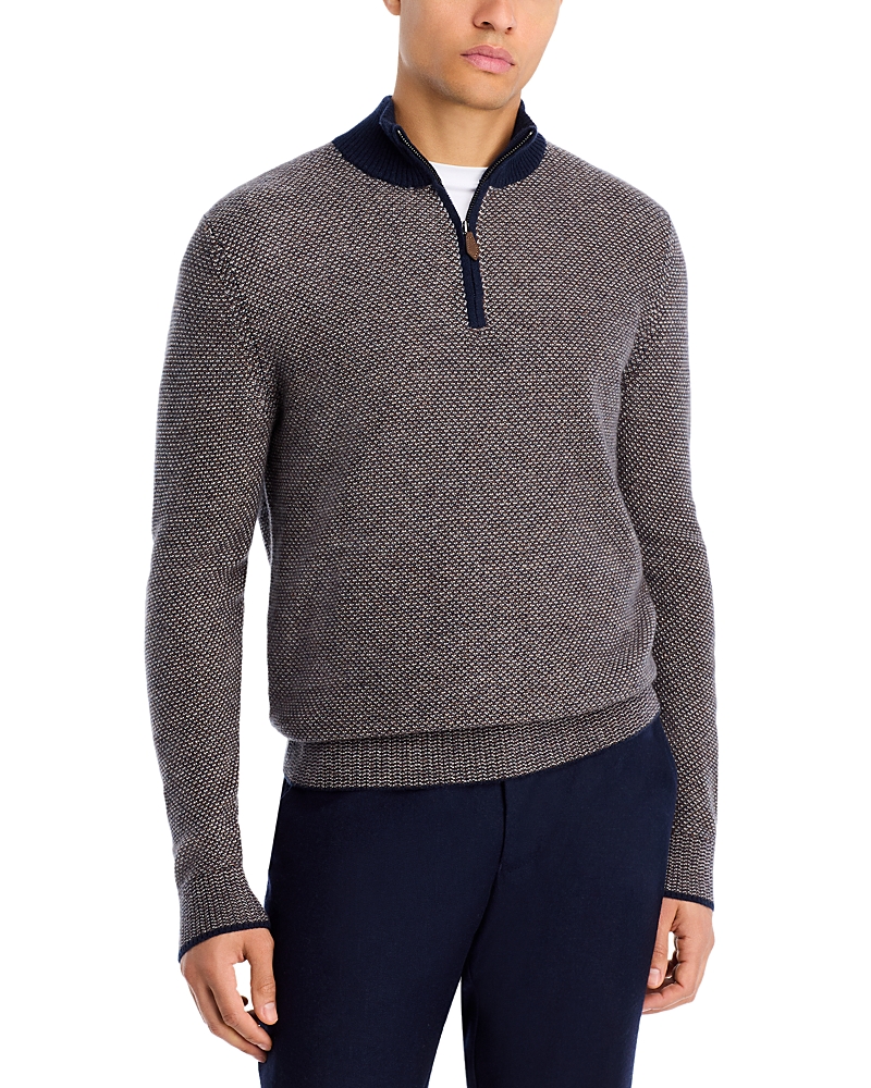 The Men's Store At Bloomingdale's Quarter Zip Pullover Sweater In Blue