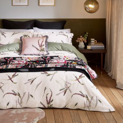 Heather Floral Satin  Comforter Set