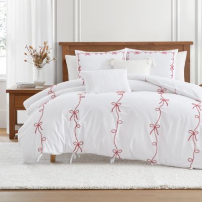 Sasha Bows Duvet Cover Set, Twin