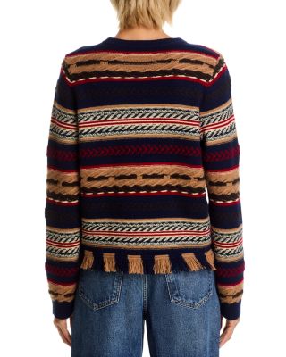 Western Stripe Crewneck Sweater