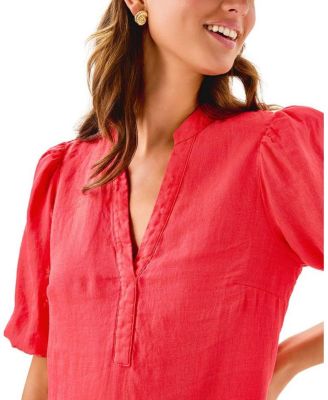  Mialeigh Elbow Sleeve Linen Dress