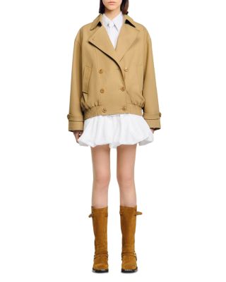 Short Oversized Trench Coat