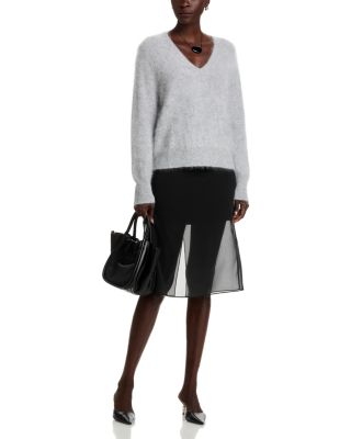 100% Cashmere Brushed V Neck Sweater - Exclusive