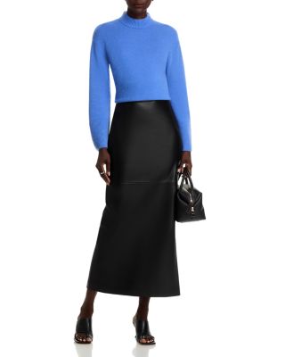 100% Cashmere Long Sleeve Mock Neck Pullover- Exclusive