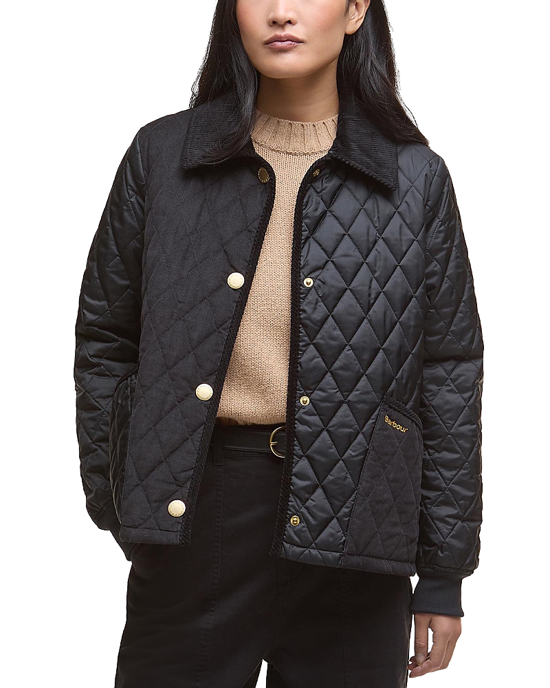 Barbour Marla Cropped Quilted Jacket In Black