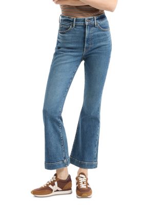 Veronica Beard - Carson High Rise Ankle Flare Leg Jeans in Roadside Blue