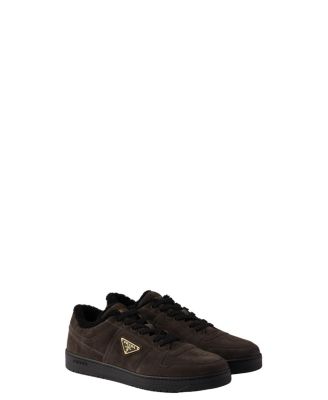 Prada Downtown Suede Sneakers In Multi