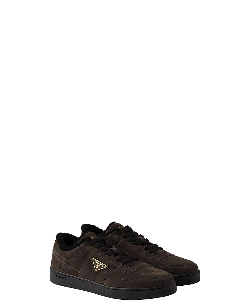Prada Downtown Suede Sneakers In Multi
