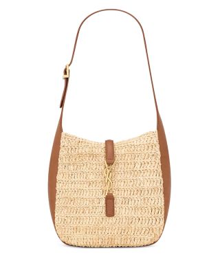 SAINT LAURENT - Le 5 &Agrave; 7 Supple Baby in Raffia