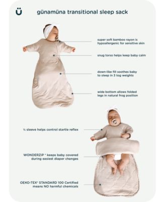 Unisex Long Sleeve Transitional Swaddle, 0.5 TOG - Baby