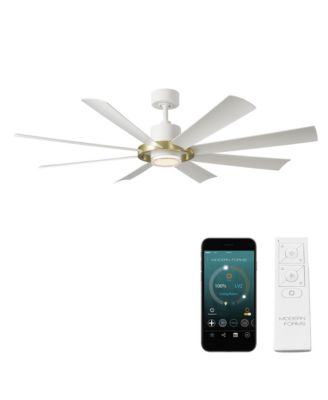 Fans Aura 60in Selectable 2700-3000-4000-5000K LED Indoor or Outdoor Smart Home Ceiling Fan