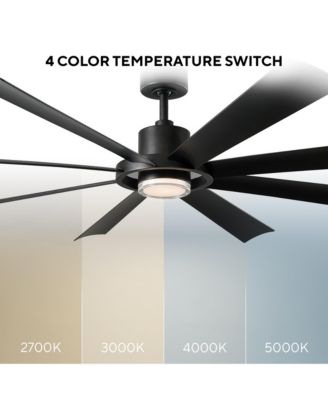 Fans Aura 72in Selectable 2700-3000-4000-5000K LED Indoor or Outdoor Smart Home Ceiling Fan