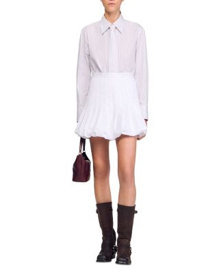 Striped Shirt with Detachable Tie