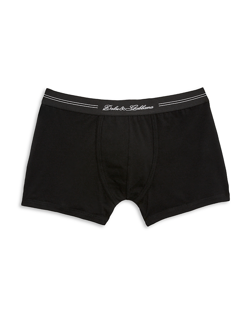Dolce & Gabbana Stretch Jersey Boxers In Black