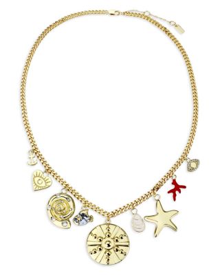 AQUA - Nautical Charm Necklace, 20"-22" - Exclusive