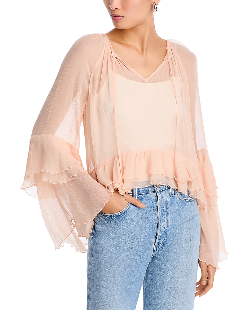 Astr the Label Margaery Ruffle Tiered Long Sleeve Top