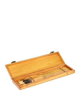 Escoda Wooden Box Set of 6 Rounds/Flats Paintbrush | Bloomingdale's ...