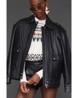 Genuine Leather Aviator Jacket