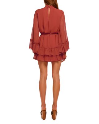 Claudia Ruffle Tie Waist Mini Dress