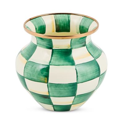 Emerald Check Vase