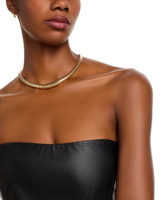 Graduated Tubogas Necklace in 14K Yellow Gold, 17"