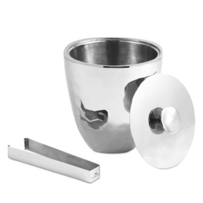 Reflective Ice Bucket with Tongs