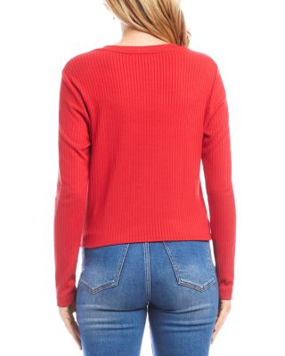 Drape Crossover Hem Top