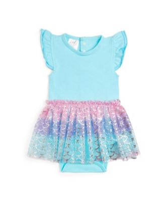 Sweet Wink Girls' Sparkling Mermaid Short Sleeve Tutu Bodysuit - Baby |  Bloomingdale's
