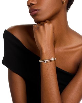 Diamond Bypass Bracelet in 14K Two Tone Gold, 1.8 tcw