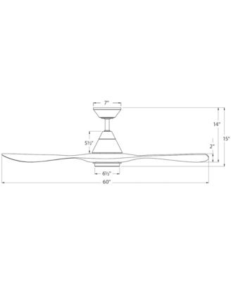  Fans Carve 60 in Selectable 2700-3000-4000-5000K LED Indoor or Outdoor Smart Home Ceiling Fan