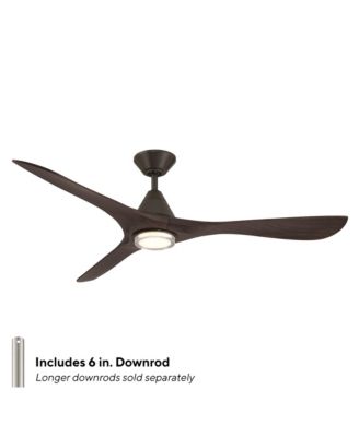  Fans Carve 60 in Selectable 2700-3000-4000-5000K LED Indoor or Outdoor Smart Home Ceiling Fan