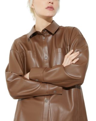 Coated Jersey Shirt Jacket